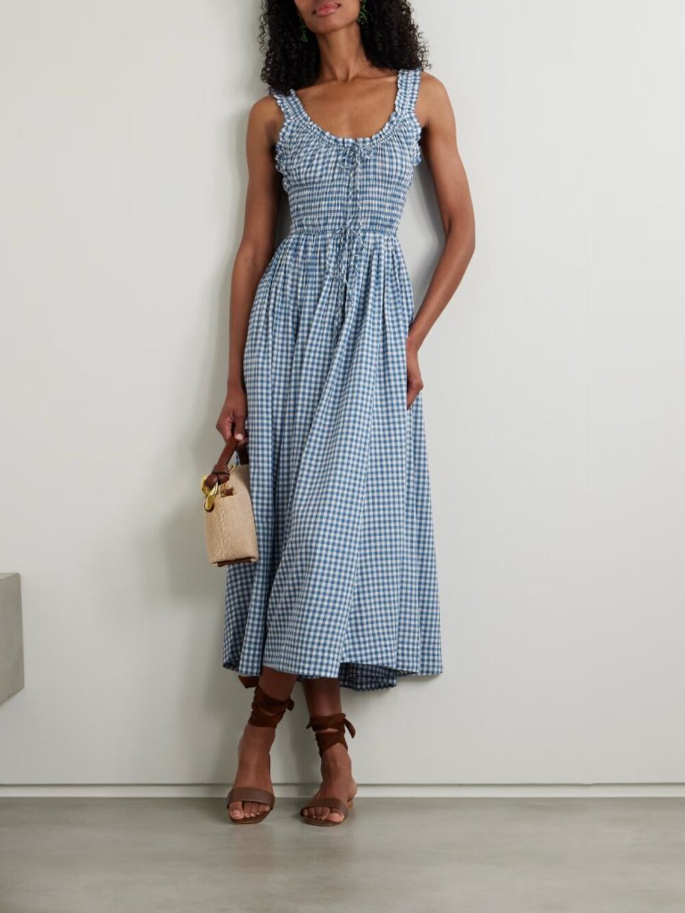 Dôen Emmaretta Dress in Blue Gingham Size M